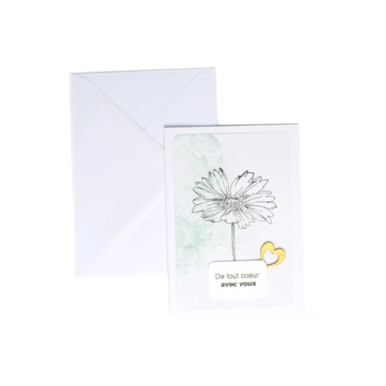 Cartes de deuil fleurs sincères condoléances